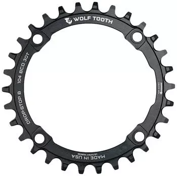 104 BCD Chainring – 30t, 104 BCD, 4-Bolt, Drop-Stop B, Black
