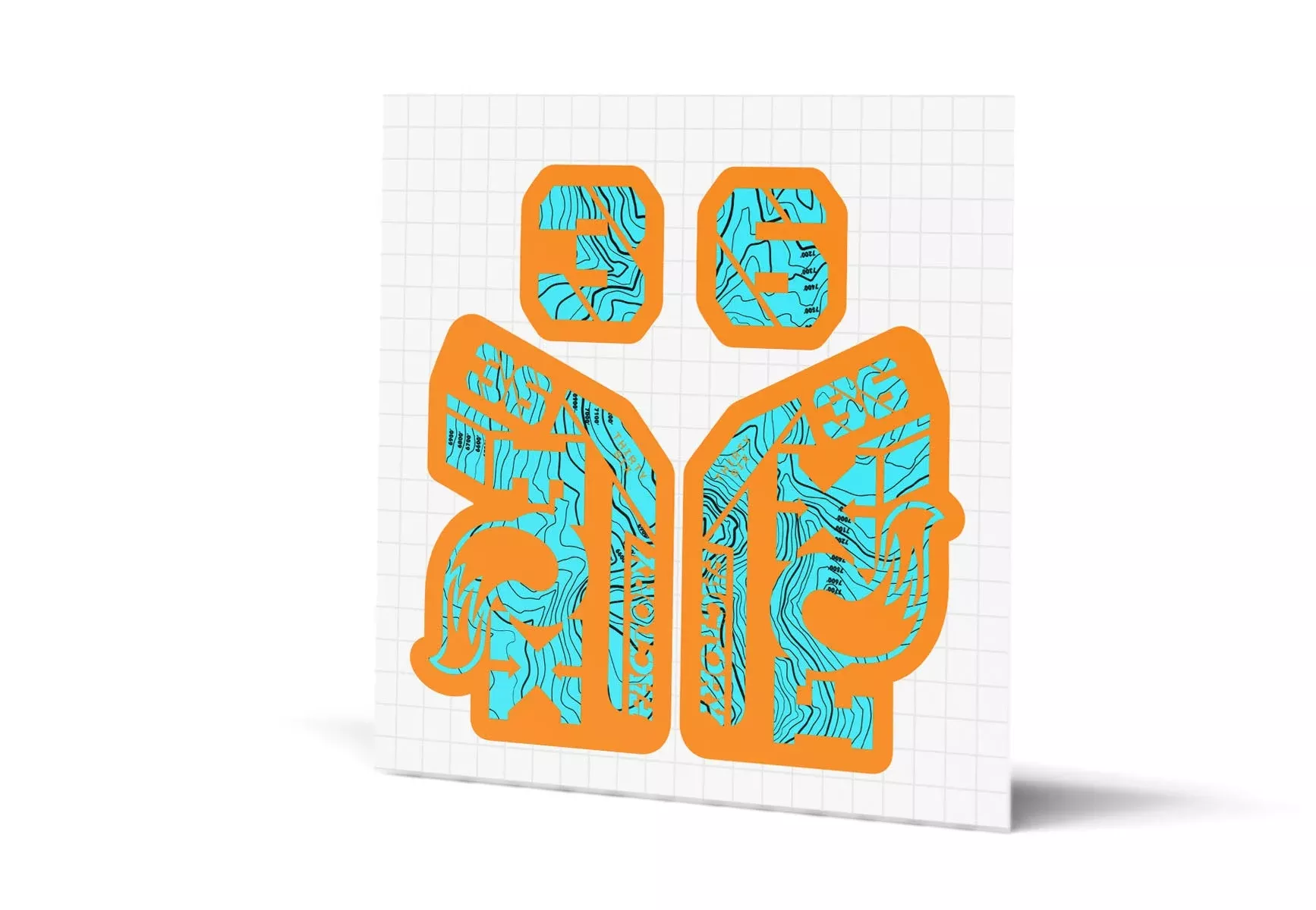 36 Factory Gloss Decals – Orange Lowers