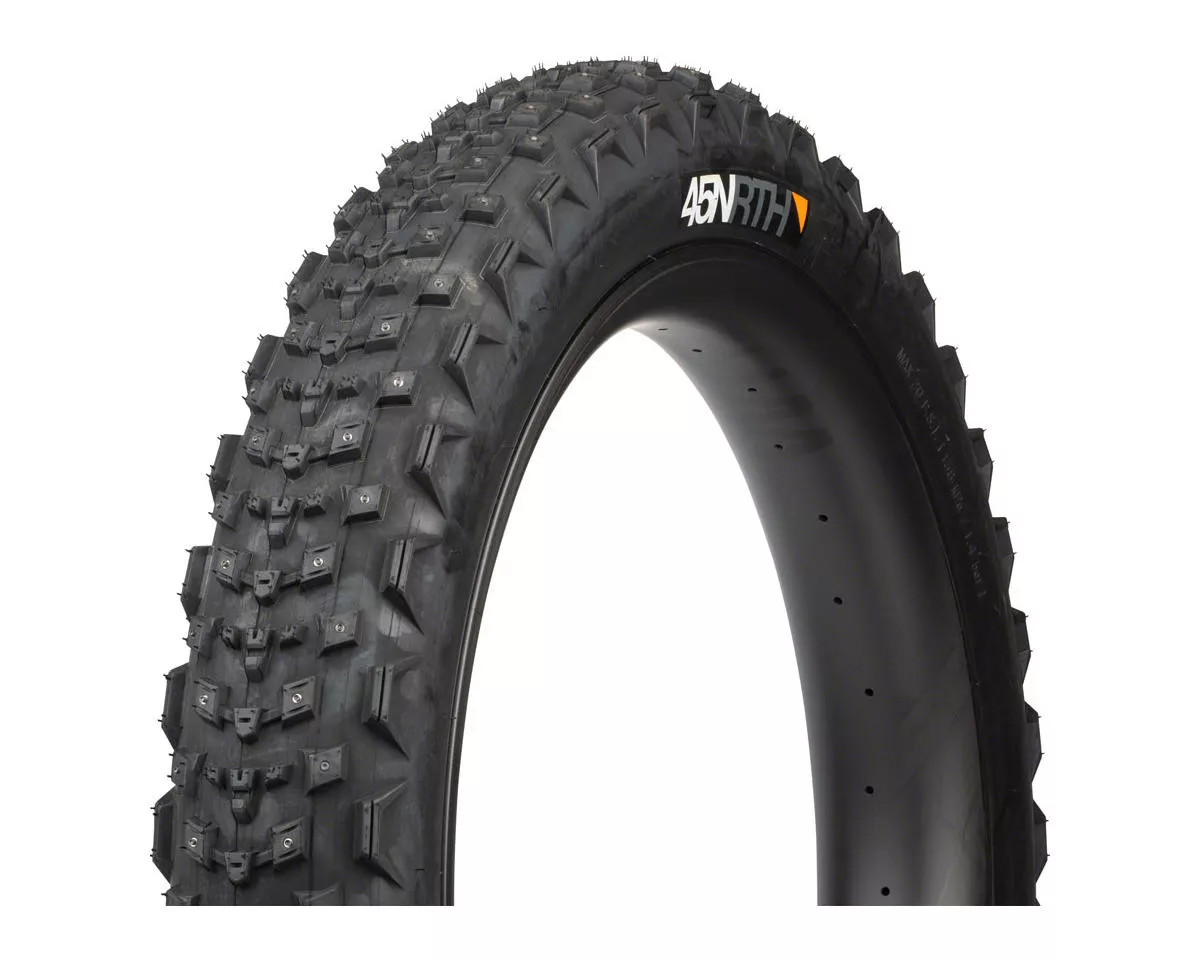 45NRTH Dillinger 4 Fat Bike Tire (Tubeless) (Studded) (26") (4.2") (120tpi) (Black)