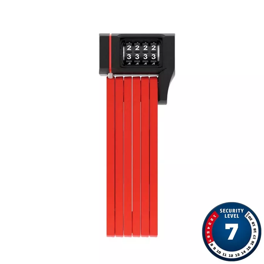 Abus BORDO 5700c Combination Folding Lock - 80cm Red