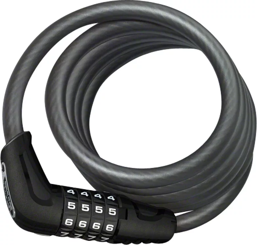 ABUS Numero 5510CCable Lock -Combination 180cmx10mm With SCMU Seatpost Mount BLK