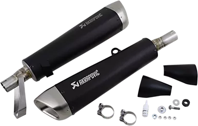 Akrapovic Street Twin Mufflers - Titanium S-T9So2-Hcqtbl
