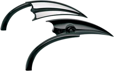 Arlen Ness Mirror - Micro - Scoop - Side View - Triangle - Black - Left 13-028