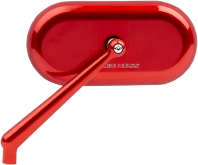 Arlen Ness Mirror - Side View - Oval - Red - Left 13-176