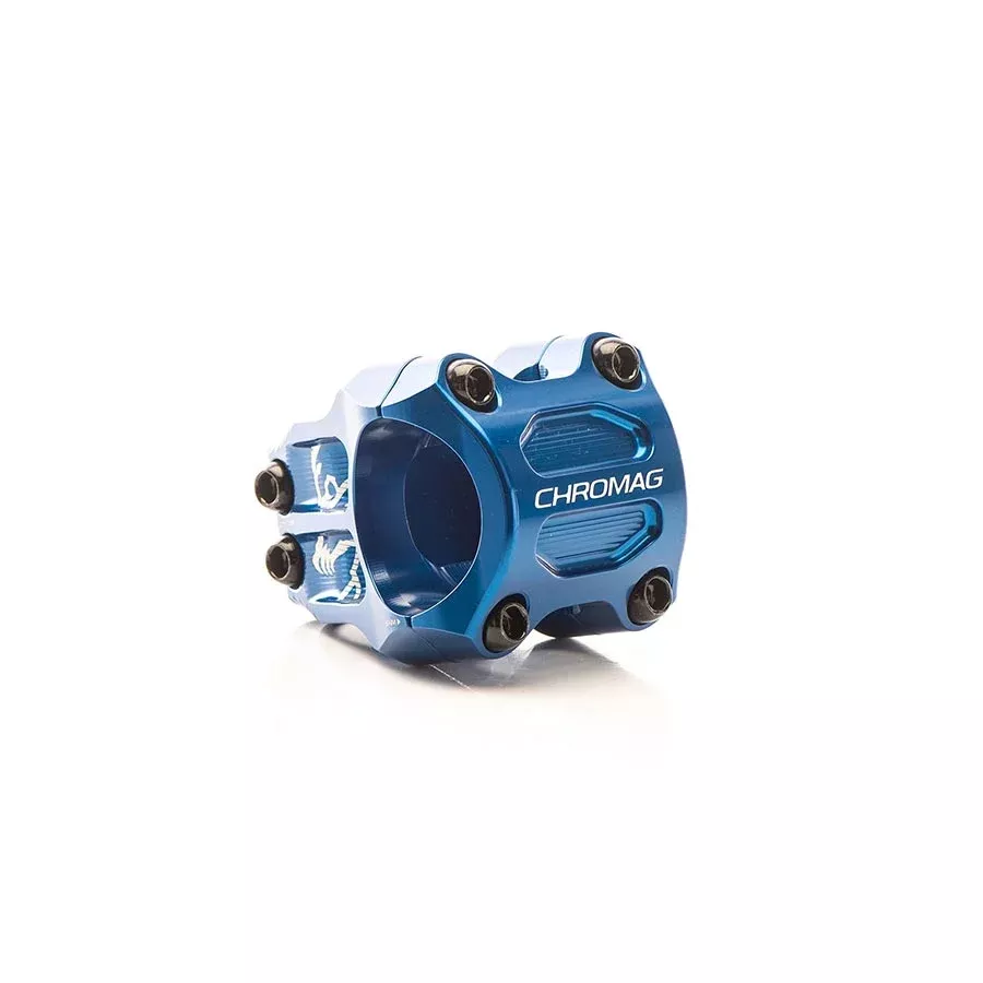 Chromag Riza Stem Diameter: 31.8mm Length: 38mm Steerer: 1-1/8 0° Blue