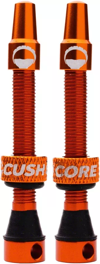 CushCore Tubeless Presta Valve Set - 55mm Orange