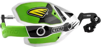 Cycra Handguards - Ultra - Oversized - White/Green 1Cyc-7408-72X
