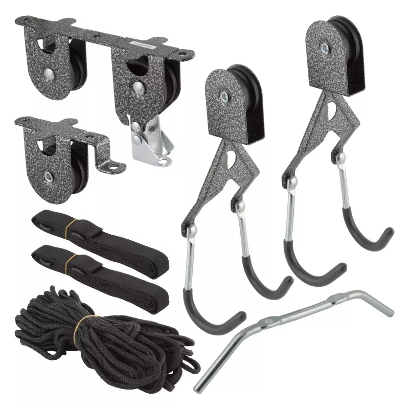 Delta Deluxe Ceiling Hoist Bike Storage Rack-1-Bike Utility Straps Included