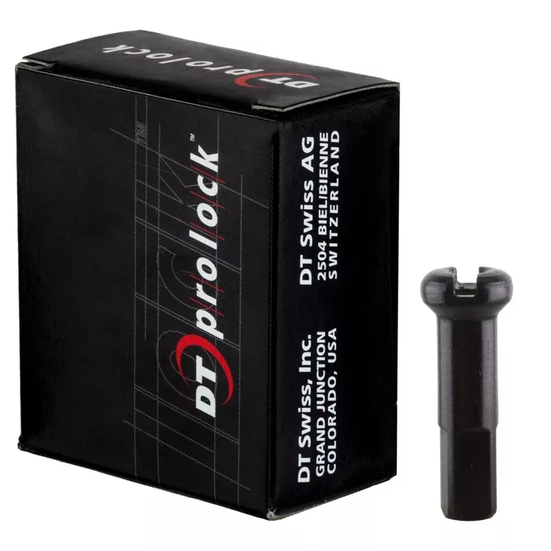 DT Swiss Pro Lock Aluminum Nipples 2.0 x 12mm Black Box of 100