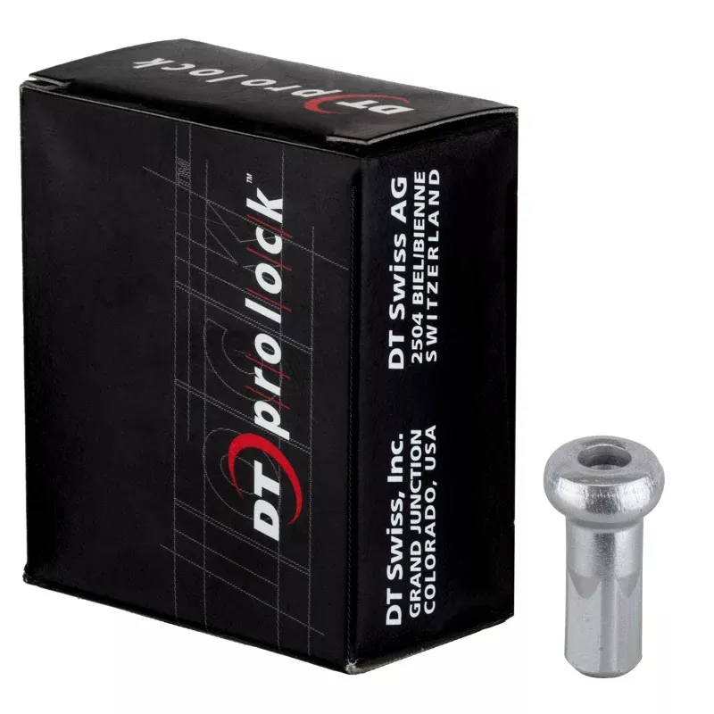 DT Swiss Pro Lock Aluminum Nipples 2.0 x 12mm Silver Box of 100