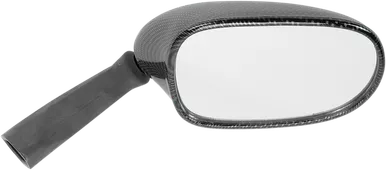 Emgo Mirror - Side View - Black/Carbon Fiber - Rectangle - Right - Suzuki 20-69733