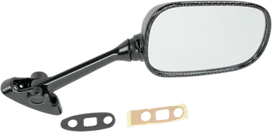 Emgo Mirror - Side View - Black/Carbon Fiber - Rectangle - Right - Suzuki 20-69773