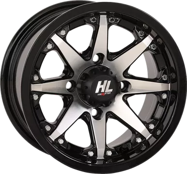 High Lifter Wheel - Hl10 - Front/Rear - Gloss Black W/Machined - 12X7 - 4/110 - 4+3 12Hl10-1110