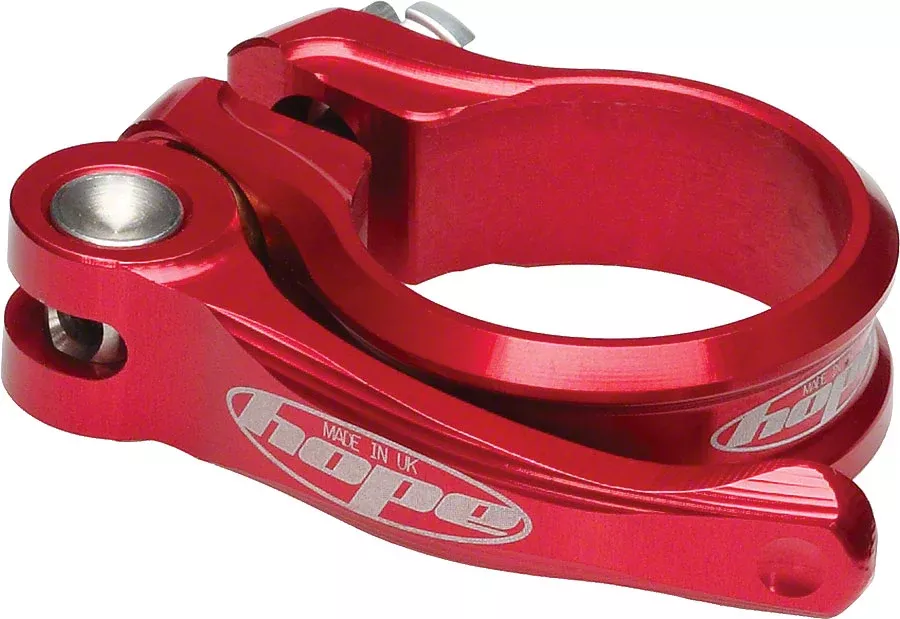 Hope Seatpost Clamp - 34.9mm QR Red