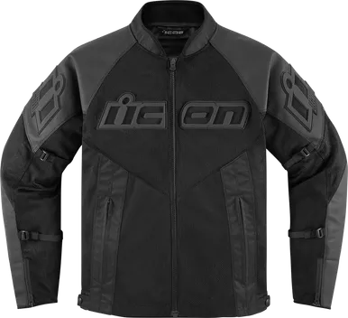 Icon Mesh Af Leather Jacket - Black - Xl