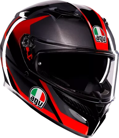 K3 Helmet - Striga - Black/Gray/Red - Medium 2118381004-018-M