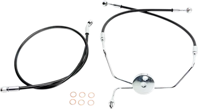 Magnum Shielding Brake Line - Front - Xr - Black Sbc1304-33