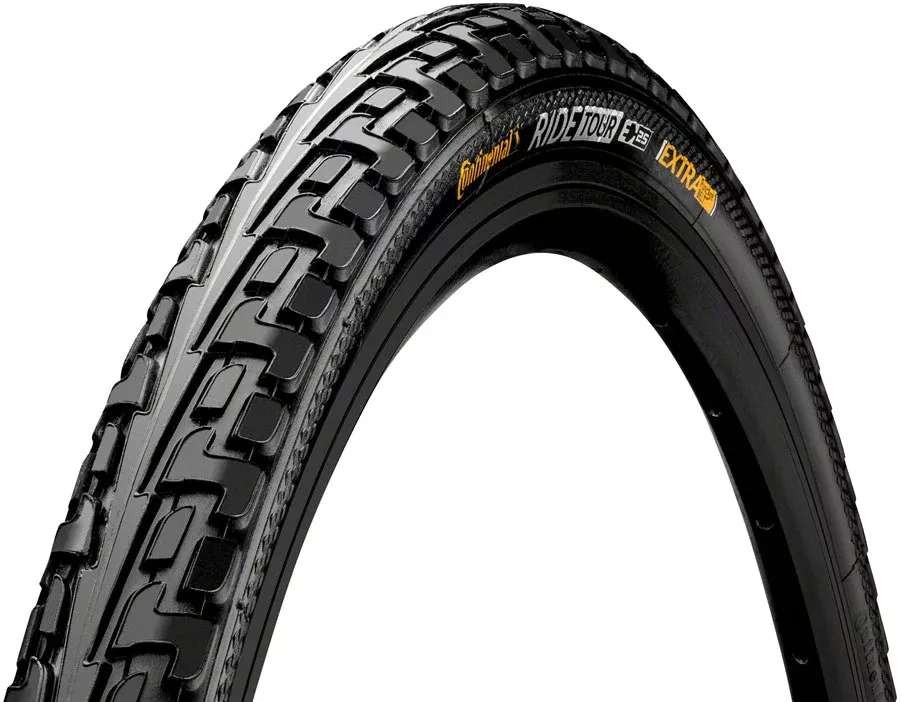 NEW Continental Ride Tour Tire - 27 x 1-1/4, Clincher, Wire, Black, ExtraPuncture Belt, E25