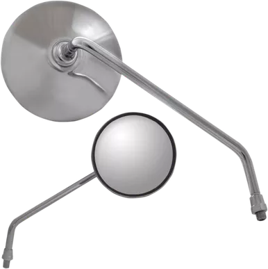 Parts Unlimited Classic Round Mirror - Left