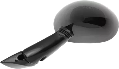 Parts Unlimited Mirror - Side View - Round - Black - Left