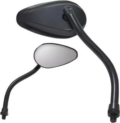 Parts Unlimited Mirror - Teardrop - Black