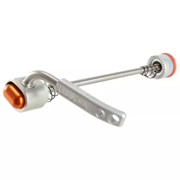 Paul Components Quick Release Skewer 100mm (Front) - Silver w/Orange