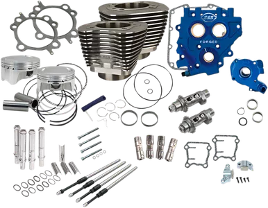 S&S Cycle 110" Power Package Performance Kit - Chain Drive - Black 330-0668