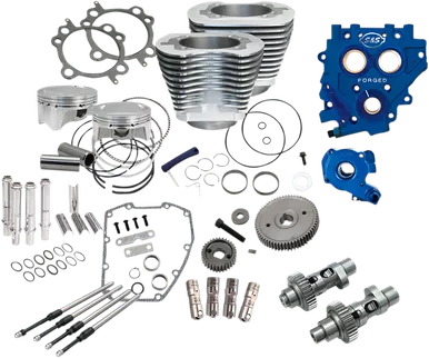 S&S Cycle 110" Power Package Performance Kit - Gear Drive - Silver 330-0667