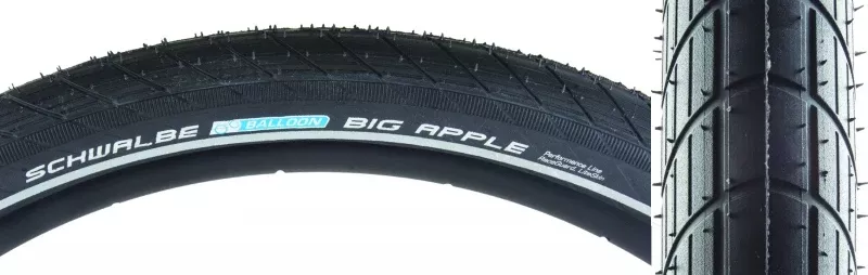 Schwalbe Big Apple Tire 20 x 2 Clincher Wire Black Performance Line