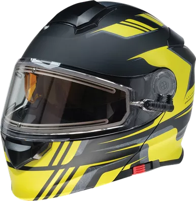 Solaris Helmet - First Tracks - Electric - Dual Pane - Black/Hi-Viz - Large
