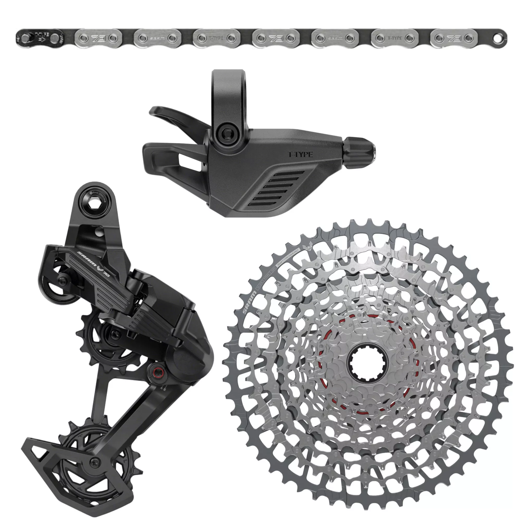 SRAM Eagle 70 T-Type Groupset – Single Click E-Bike Trigger Shifter 10-52t XD 12-Speed Cassette Rear Derailleur Chain