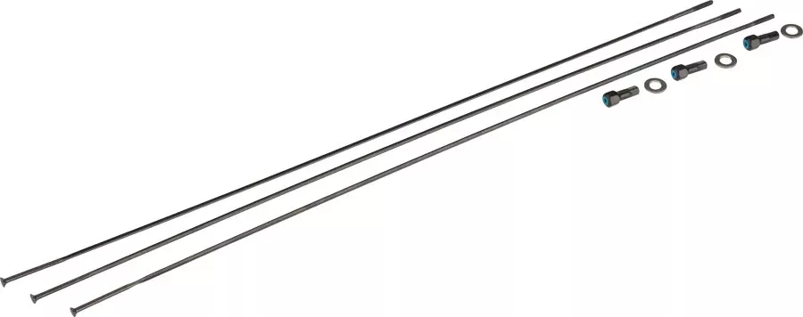 SRAM Spokes/Nipples/Washers 3-pack 298mm CX-Ray Straight-Pull External BLK Rise 60 B1 29"