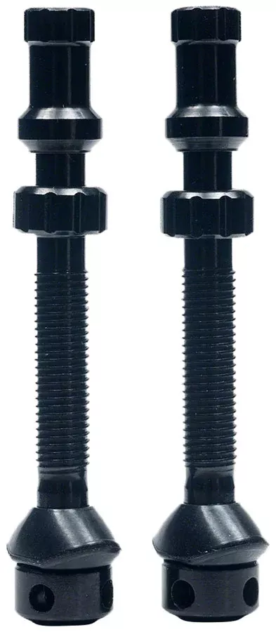 Stans Tubeless Universal+ Valve Stems - Alloy Medium Black Pair