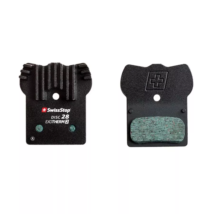 SwissStop Exotherm2 28 Disc Brake Pads Shape: Shimano G-Type/F-Type/J-Type XTR BR-M9000 XT BR-M8100SLX BR-M7100 DEORE BR-M615 Organic Pair