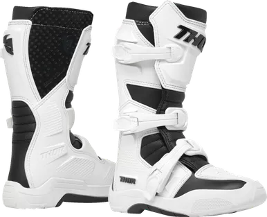 Thor Youth Blitz Xr Boots - White/Black - Size 5