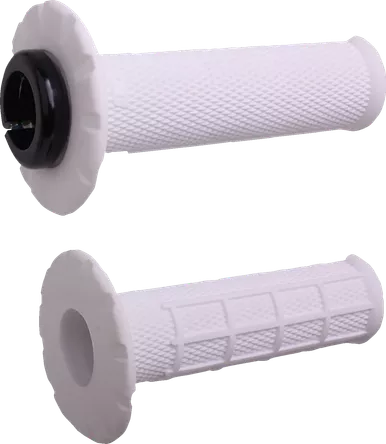 Universal Lock-On Half Waffle Grips - White/Black H21Uhww