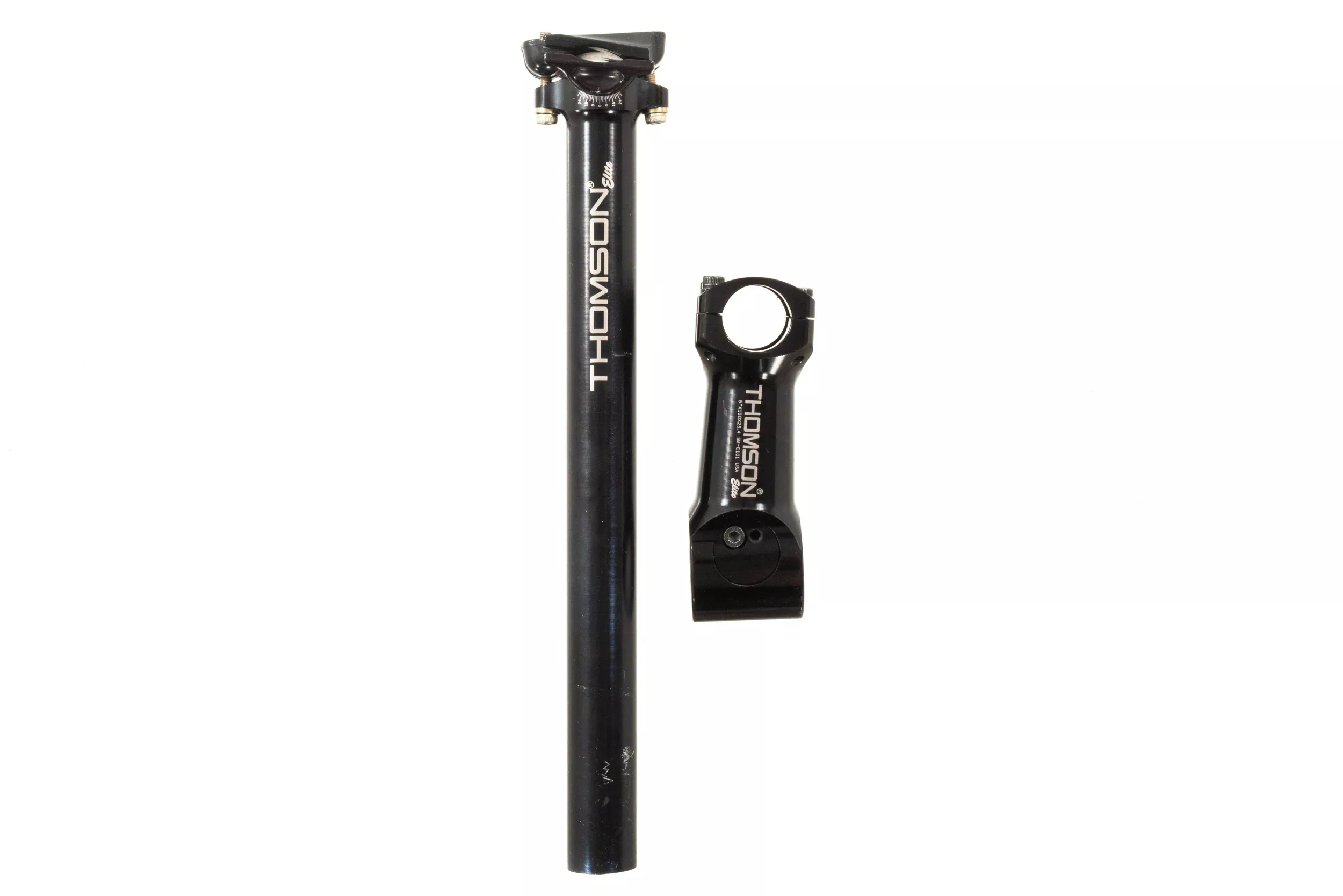 USED Thomson Elite 25.4x100mm Stem w/ 27.2mm Zero Offset Seatpost