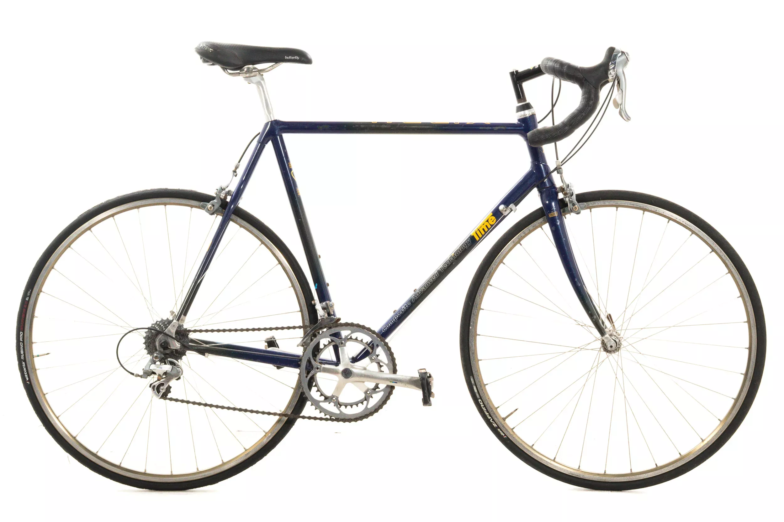 USED Vintage 1995 Time Helix Equipe 56cm Carbon Road Bike Shimano 600 2x8 Speed AS IS