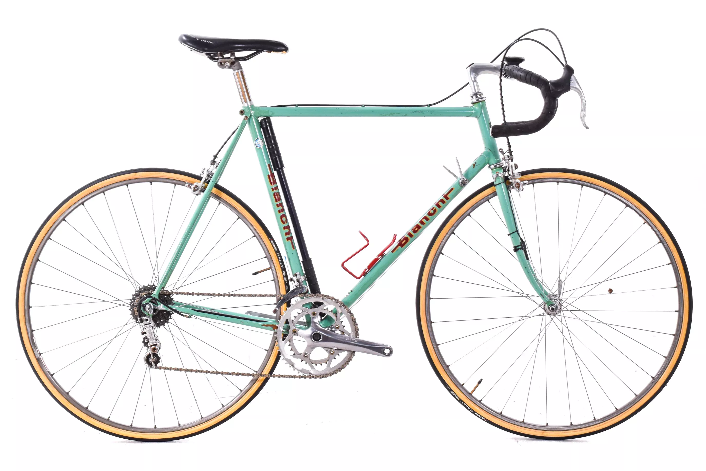 USED Vintage Bianchi Campione d'Italia 57cm Lugged Steel Road Bike Campagnolo Nuovo Record 2x7 Celeste AS IS