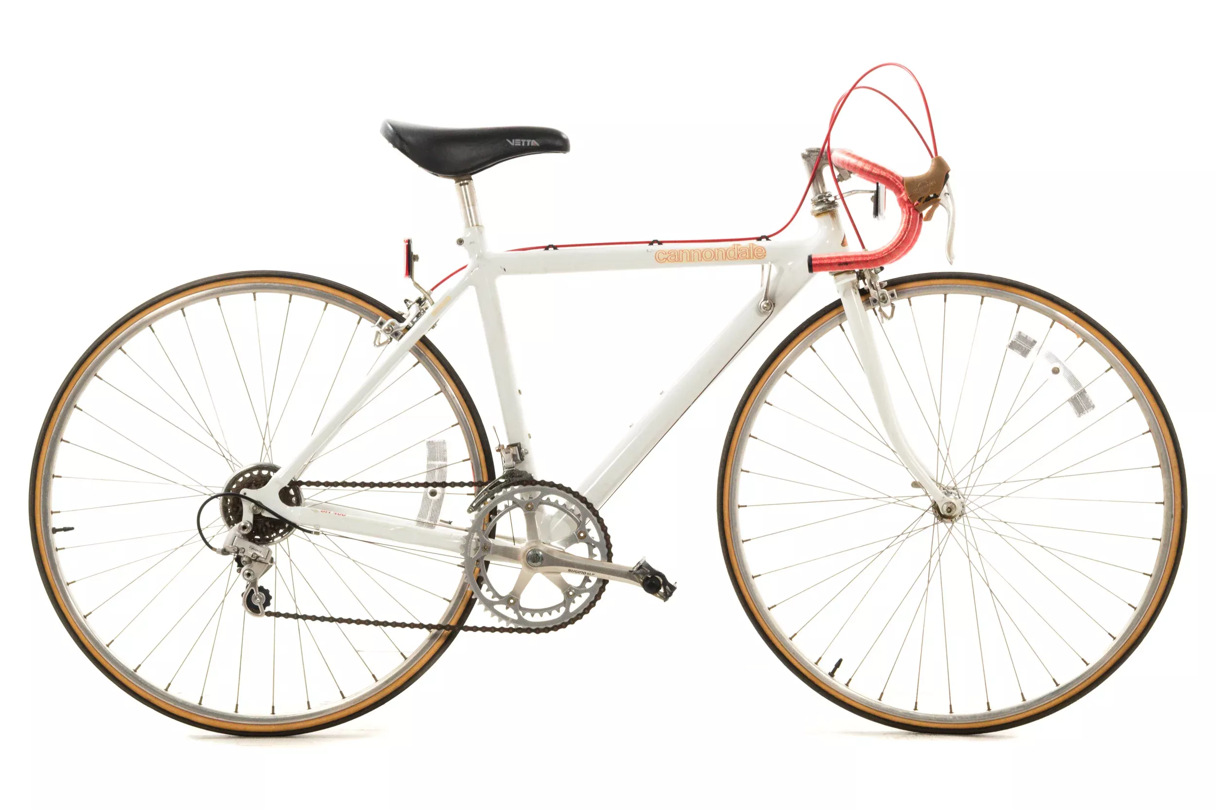 USED Vintage Canondale SR400 48cm Aluminum Road Bike Suntour 2x6 speed White - AS IS