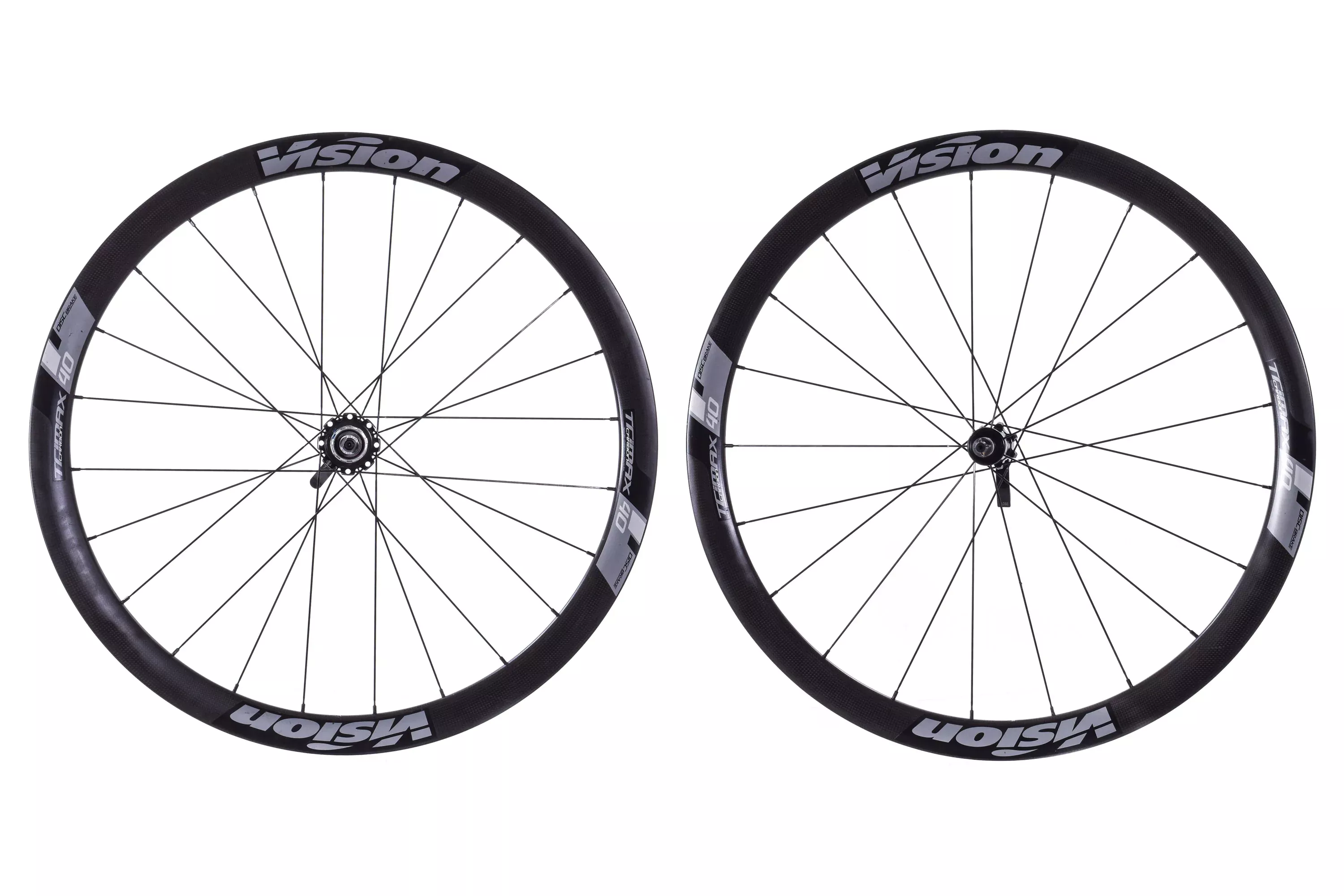 USED Vision Trimax 40 Carbon/Aluminum 700C Disc Wheelset Quick Release Center Lock