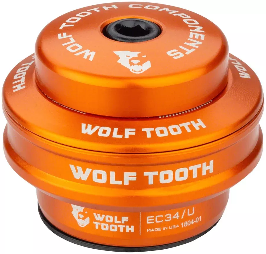 Wolf Tooth Premium Headset - EC34/28.6 Upper 16mm Stack Orange